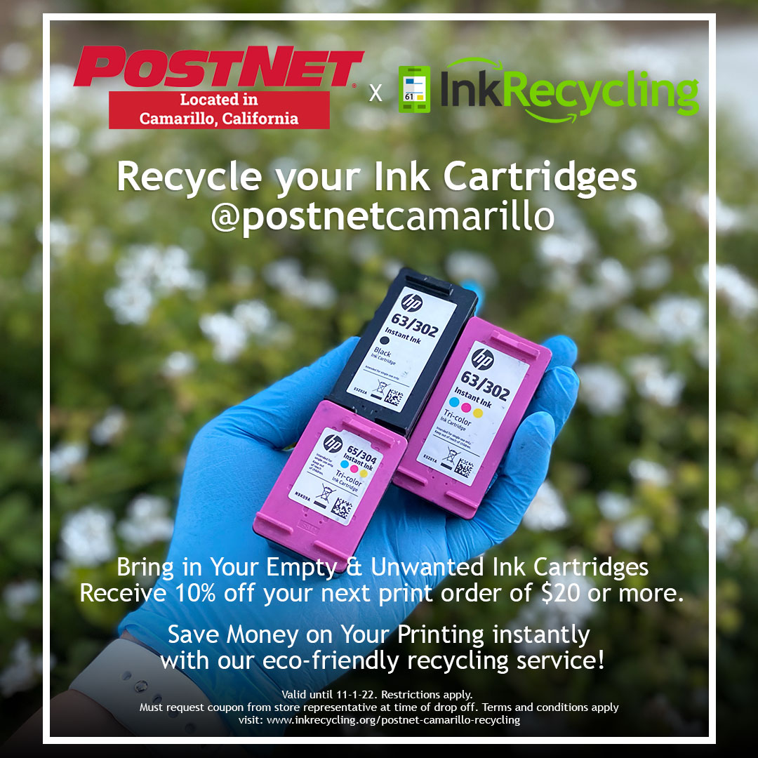 box of ink cartridges for recycling