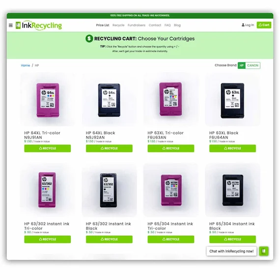 online recycling cart