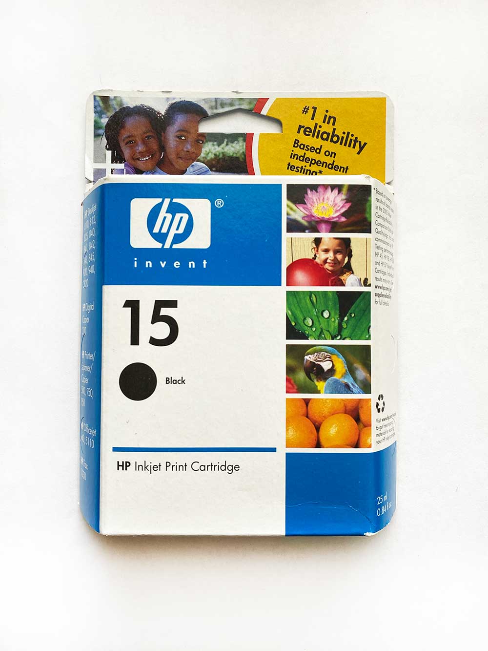 recycle your HP 15 EXPIRED - IN BOX empty ink cartridge
